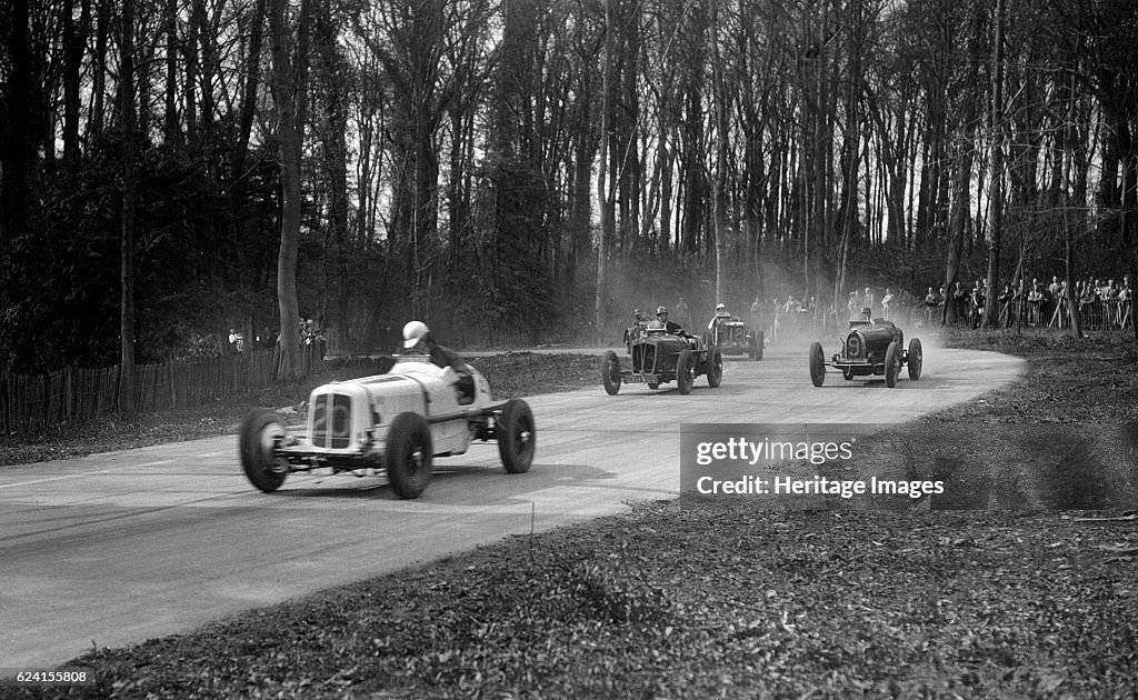 ERA, Vale Special of Ian Connell, Bugatti and MG Q type, Donington Park, Leicestershire, c1930s
