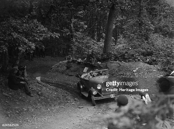 Ford Model A taking part in a motoring trial, c1930s. Artist: Bill Brunell.Ford A 3283 cc. Vehicle Reg. No. ST5815. Event Entry No: 84. Place:...