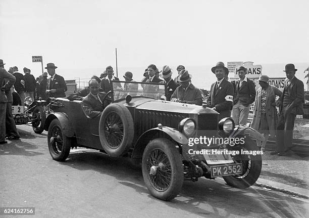 Invicta of DM Healey at the B&HMC Brighton Motor Rally, 1930. Artist: Bill Brunell.Invicta 4-seat high-chassis tourer 1928 4467 cc. Vehicle Reg. No....