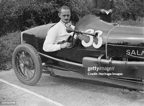 Goldie Gardner in his Salmson GS at the JCC 200 Mile Race, Brooklands, Surrey, c1920s. Artist: Bill Brunell.Salmson GS ca 1929 1097 cc. Event Entry...