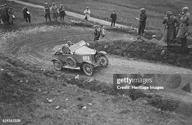 Jowett open 2-seater of M Johnstone competing in the Scottish Light Car Trial, 1922. Artist: Bill Brunell.Jowett Open 2-seater. 800 cc. Vehicle Reg....