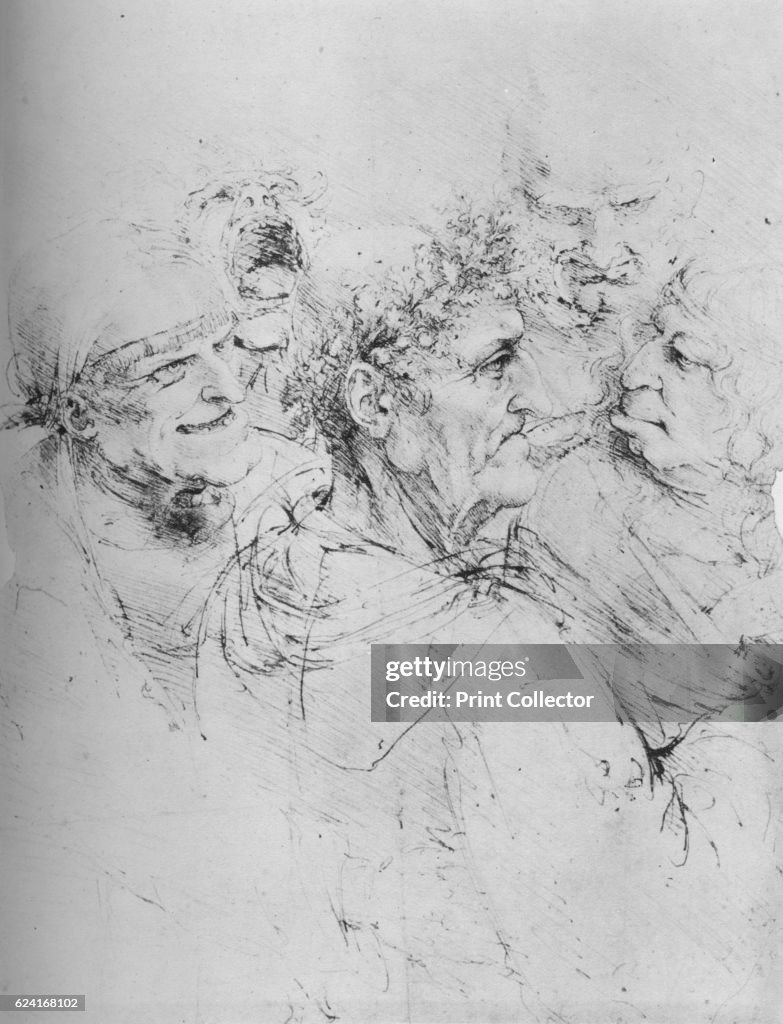 Grotesque Drawings Five Grotesque Heads', c1480 . From The Drawings of Leonardo da... News ...