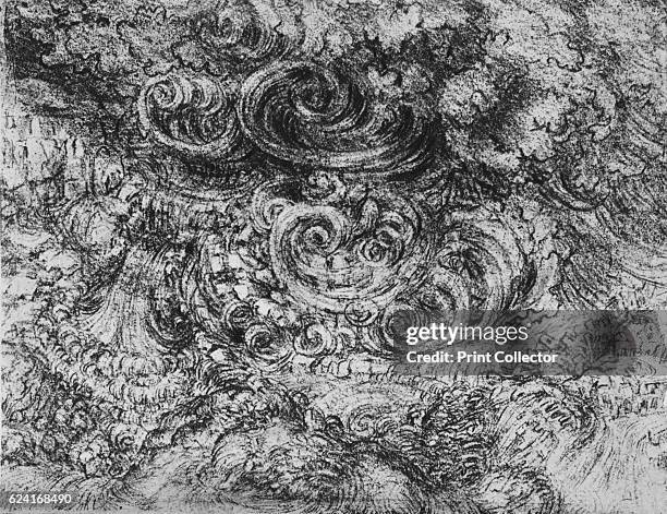 Deluge', c1480 . From The Drawings of Leonardo da Vinci. [Reynal & Hitchcock, New York, 1945]. Artist Leonardo da Vinci.