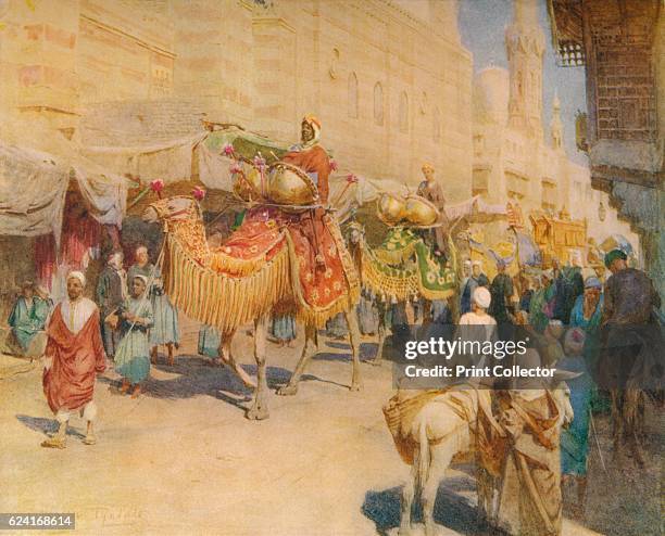 An Arab Wedding Procession', c1905, . From An Artist in Egypt by Walter Tyndale, R.I. [Hodder & Stoughton, London, New York, Toronto, 1912]. Artist...