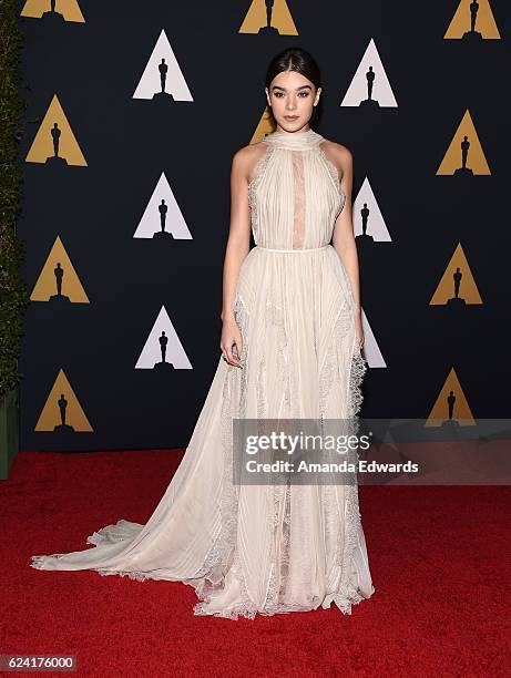 Actress Hailee Steinfeld arrives at the Academy of Motion Picture Arts and Sciences' 8th Annual Governors Awards at The Ray Dolby Ballroom at...