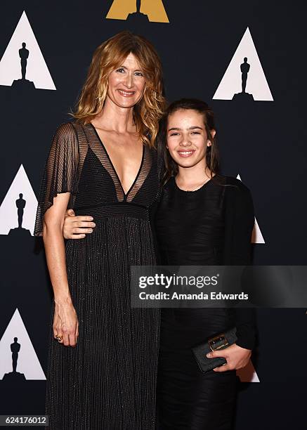 Actress Laura Dern and Jaya Harper arrive at the Academy of Motion Picture Arts and Sciences' 8th Annual Governors Awards at The Ray Dolby Ballroom...