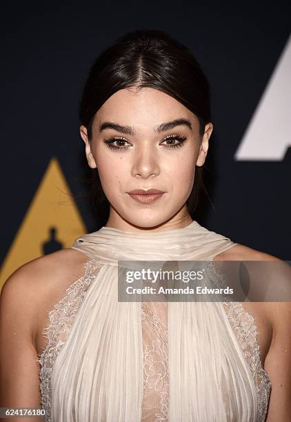 Actress Hailee Steinfeld arrives at the Academy of Motion Picture Arts and Sciences' 8th Annual Governors Awards at The Ray Dolby Ballroom at...