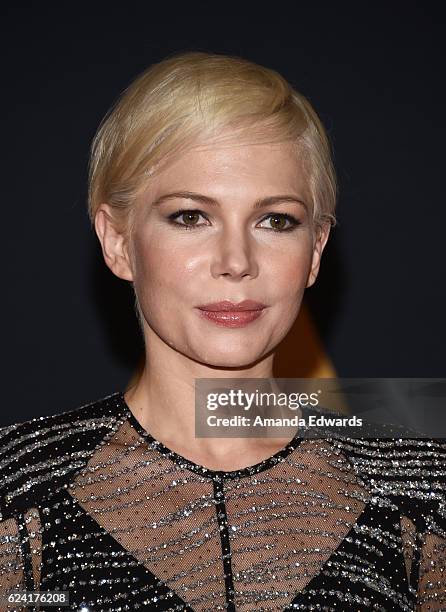 Actress Michelle Williams arrives at the Academy of Motion Picture Arts and Sciences' 8th Annual Governors Awards at The Ray Dolby Ballroom at...