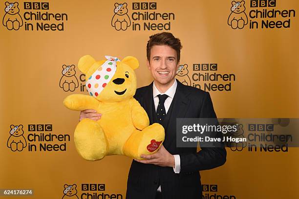 Greg James hosts BBC Children in Need at Elstree Studios on November 18, 2016 in Borehamwood, United Kingdom.