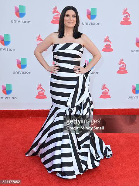 Musician Laura Pausini attends the 17th Annual Latin Grammy Awards at T-Mobile Arena on November 17, 2016 in Las Vegas, Nevada.