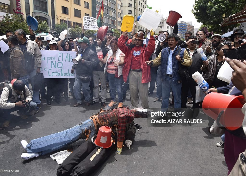 BOLIVIA-DROUGHT-WATER-RATIONING-PROTEST