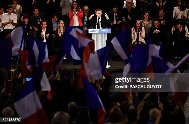 Nicolas Sarkozy, former French president and candidate for the right-wing Les Republicains party primary ahead of the 2017 presidential election,...