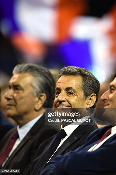 Nicolas Sarkozy , former French president and candidate for the right-wing Les Republicains party primary ahead of the 2017 presidential election,...