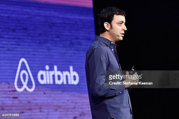 Vice President of Product at Airbnb Joe Zadeh speaks onstage during Beyond the Home: The Future of Airbnb at The Orpheum Theatre during Airbnb Open...