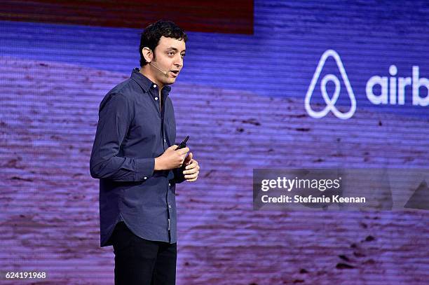 Vice President of Product at Airbnb Joe Zadeh speaks onstage during Beyond the Home: The Future of Airbnb at The Orpheum Theatre during Airbnb Open...