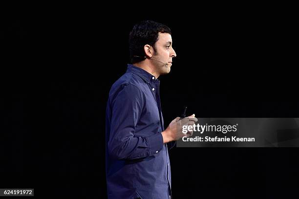 Vice President of Product at Airbnb Joe Zadeh speaks onstage during Beyond the Home: The Future of Airbnb at The Orpheum Theatre during Airbnb Open...