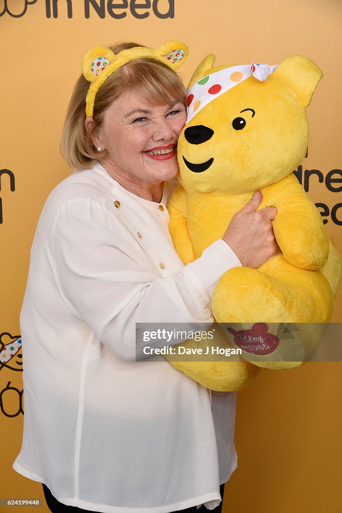 Annette Need Annette Badland shows support for BBC Children in Need at Elstree ...