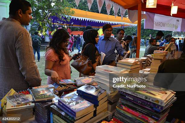 Peoples attend the preeminent international literary festival of the country, begun at the Bangla Academy of the Dhaka University campus in Dhaka,...