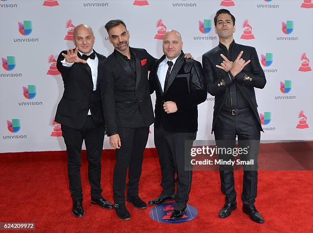 Caramelos de Cianuro attends the 17th Annual Latin Grammy Awards at T-Mobile Arena on November 17, 2016 in Las Vegas, Nevada.