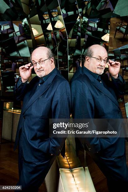 Writer Salman Rushdie is photographed for Le Figaro Magazine on September 12, 2016 in Paris, France. CREDIT MUST READ: Eric...