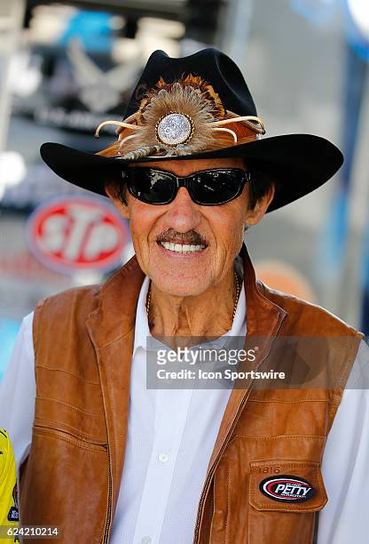 Richard Petty during practice for the 18th annual Ford Ecoboost 400 NASCAR Sprint Cup Series race on November 18 at the Homestead-Miami Speedway in...