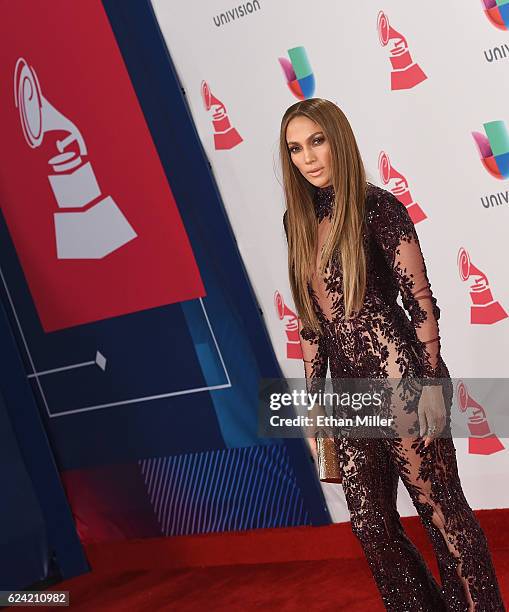 Singer/actress Jennifer Lopez attends the 17th annual Latin Grammy Awards on November 17, 2016 in Las Vegas, Nevada.