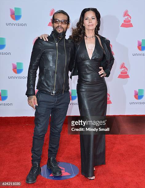 Musician Draco Rosa and actress Angela Alvarado attends the 17th Annual Latin Grammy Awards at T-Mobile Arena on November 17, 2016 in Las Vegas,...