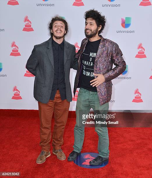 Thiago Ramil and Ian Ramil attend the 17th Annual Latin Grammy Awards at T-Mobile Arena on November 17, 2016 in Las Vegas, Nevada.