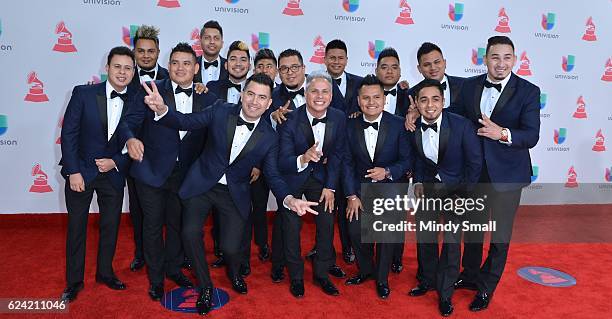 Banda Troyana attends the 17th Annual Latin Grammy Awards at T-Mobile Arena on November 17, 2016 in Las Vegas, Nevada.