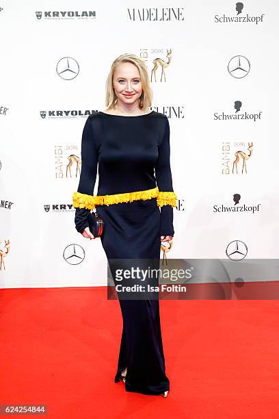 German actress Anna Maria Muehe arrives at the Bambi Awards 2016 at Stage Theater on November 17, 2016 in Berlin, Germany.