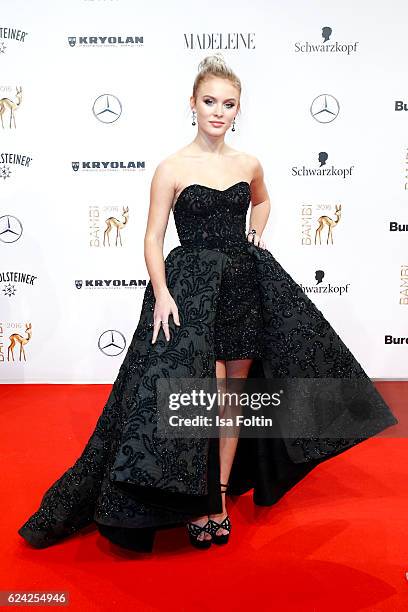 Swedish singer Zara Larsson arrives at the Bambi Awards 2016 at Stage Theater on November 17, 2016 in Berlin, Germany.
