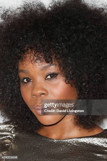 Ebony Williams arrives at the 14th Annual Lupus LA Hollywood Bag Ladies Luncheon at The Beverly Hilton Hotel on November 18, 2016 in Beverly Hills,...