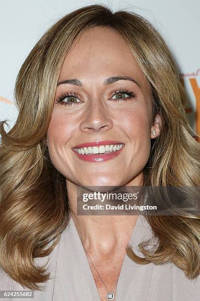 Actress Nikki DeLoach arrives at the 14th Annual Lupus LA Hollywood Bag Ladies Luncheon at The Beverly Hilton Hotel on November 18, 2016 in Beverly...