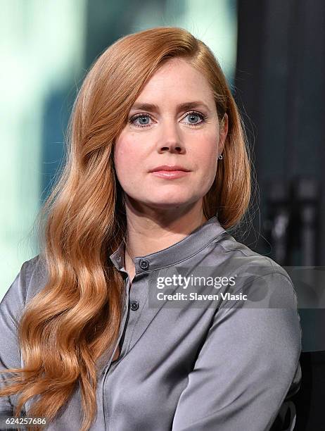 Actress Amy Adams discusses her film "Nocturnal Animals" at the Build Series at AOL HQ on November 18, 2016 in New York City.