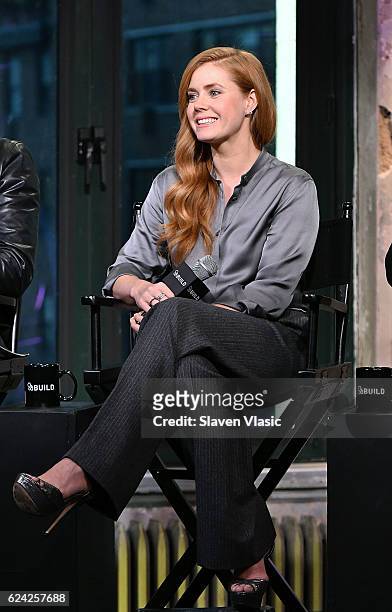 Actress Amy Adams discusses her film "Nocturnal Animals" at the Build Series at AOL HQ on November 18, 2016 in New York City.