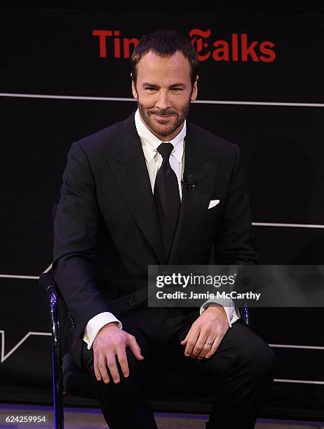 Tom Ford attends TimesTalks Featuring Tom Ford On "Nocturnal Animals" at TheTimesCenter on November 18, 2016 in New York City.