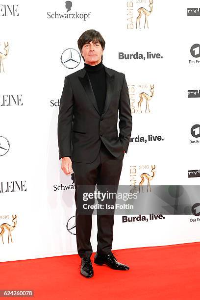 Trainer of the german national soccer team Joachim Loew arrives at the Bambi Awards 2016 at Stage Theater on November 17, 2016 in Berlin, Germany.