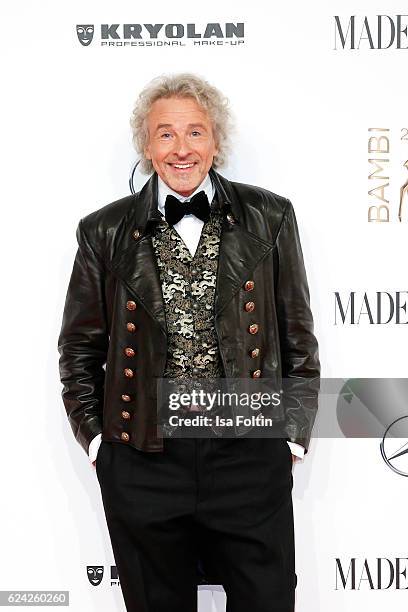 German moderator Thomas Gottschalk arrives at the Bambi Awards 2016 at Stage Theater on November 17, 2016 in Berlin, Germany.