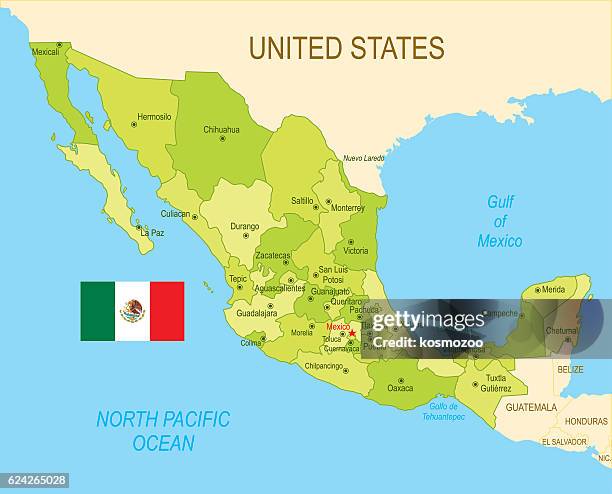 mexico - mexico city map stock illustrations