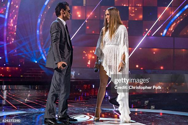 Marc Anthony and Jennifer Lopez perform onstage during The 17th Annual Latin Grammy Awards at T-Mobile Arena on November 17, 2016 in Las Vegas,...