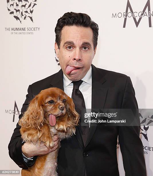 Mario Cantone and dog Toast attend 2016 Humane Society of the United States to the Rescue! New York "Saving Animal Lives" at Cipriani 42nd Street on...