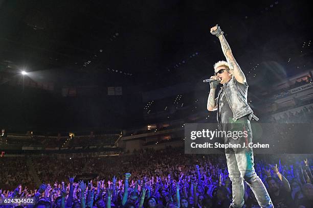 James Michael of Sixx:A.M. Performs at KFC YUM! Center on November 18, 2016 in Louisville, Kentucky.