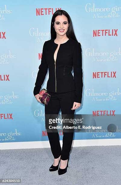 Actress Vanessa Marana attends the premiere of Netflix's "Gilmore Girls: A Year In The Life" at the Regency Bruin Theatre on November 18, 2016 in Los...