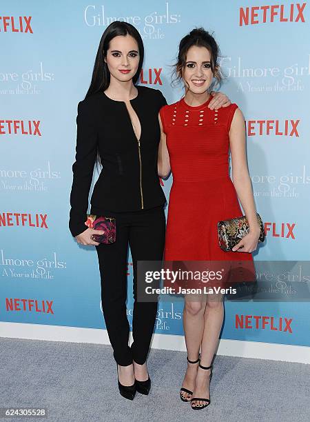 Actresses Vanessa Marano and Laura Marano attend the premiere of "Gilmore Girls: A Year in the Life" at Regency Bruin Theatre on November 18, 2016 in...