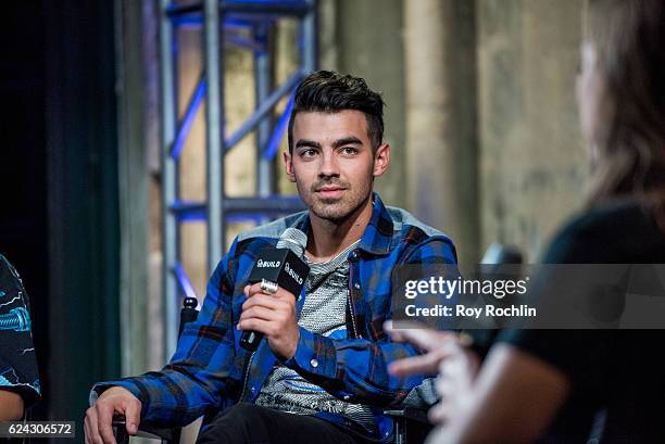 Joe Jonas of DNCE speak at The Build Series at AOL HQ on November 18, 2016 in New York City.