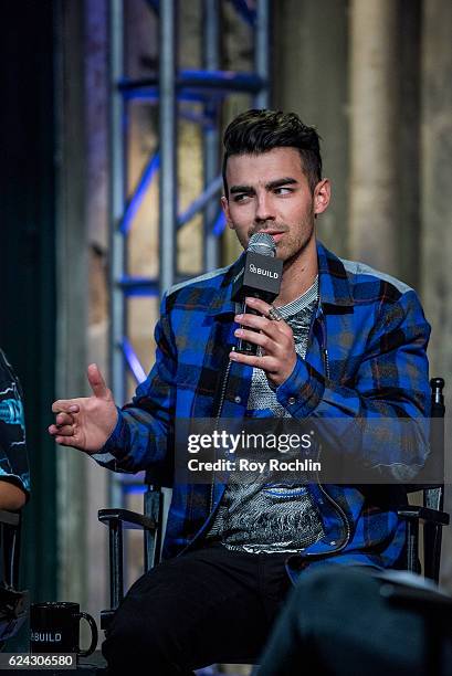 Joe Jonas of DNCE speak at The Build Series at AOL HQ on November 18, 2016 in New York City.