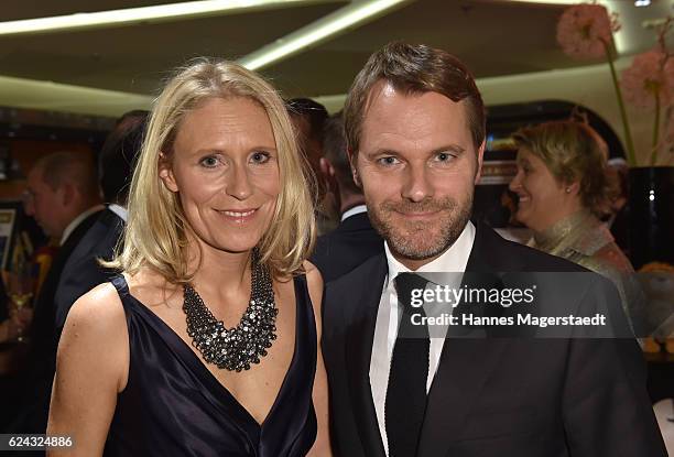 Daniel Bahr and his wife Judy Witten during the charity dinner hosted by the Leon Heart Foundation at Hotel Vier Jahreszeiten on November 18, 2016 in...