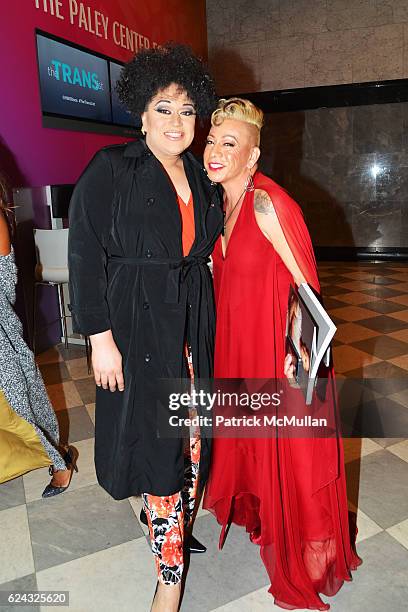 Ishalaa Orteja and Bamby Salcedo attend the HBO Documentary Films New York Premiere of "The Trans List" at The Paley Center for Media on November 17,...
