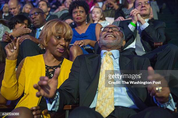 Audience members sing and dance in their seats during a tribute concert and award ceremony in honor of Smokey Robinson, recipient of the 2016...