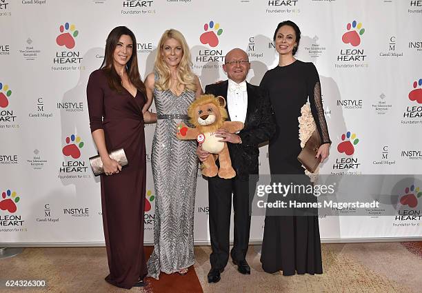 Alexandra Polzin, Tina Kaiser, Michael Popp and Natalia Klitschko during the charity dinner hosted by the Leon Heart Foundation at Hotel Vier...